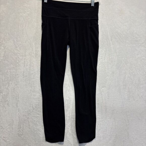 Athleta Women's Chakra 7/8 Tight Powervita Leggings Black Size Small Laser Cut - Picture 1 of 16